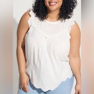 Torrid Eyelet Sleeveless Top